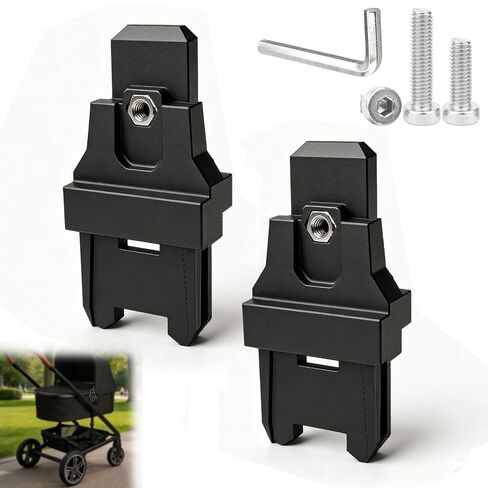 Stroller Adapter Connectors Compatible with UPPAbaby V1 V2 V3 Bassinet and Nuna Mixx Next Stroller Frame, Clip-On Connector Kit with Screw & Hex Wrench, Safe and Stable Adapter in Kuwait