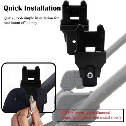Stroller Adapter Connectors Compatible with UPPAbaby V1 V2 V3 Bassinet and Nuna Mixx Next Stroller Frame, Clip-On Connector Kit with Screw & Hex Wrench, Safe and Stable Adapter in Kuwait
