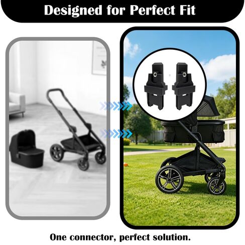 Stroller Adapter Connectors Compatible with UPPAbaby V1 V2 V3 Bassinet and Nuna Mixx Next Stroller Frame, Clip-On Connector Kit with Screw & Hex Wrench, Safe and Stable Adapter in Kuwait