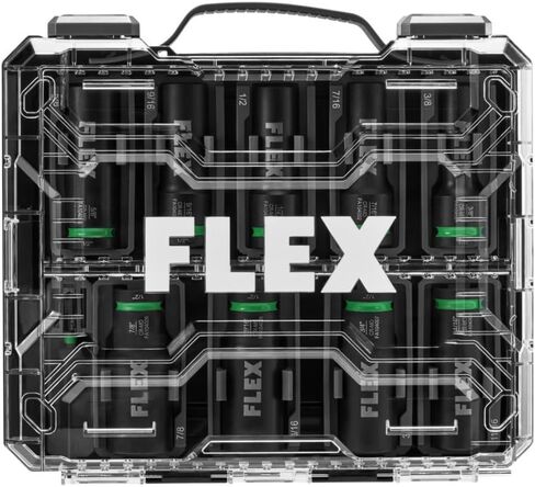 FLEX STACK PACK 10-Piece Thin Wall Deep Well 6-Point 1/2-Inch Drive Impact Nut Socket Set - FAM10401-10 in Kuwait