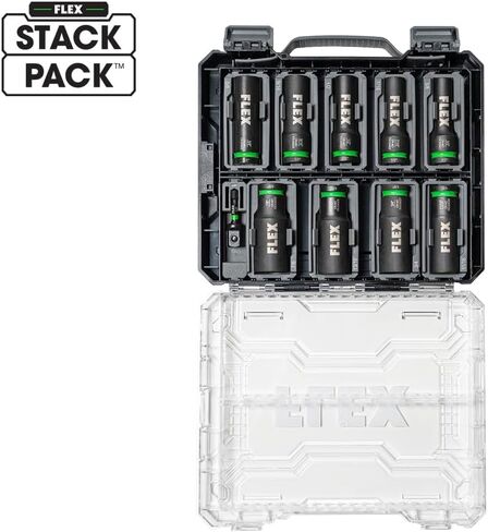 FLEX STACK PACK 10-Piece Thin Wall Deep Well 6-Point 1/2-Inch Drive Impact Nut Socket Set - FAM10401-10 in Kuwait