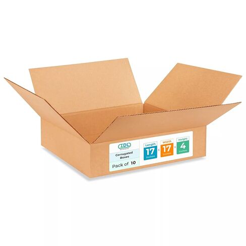 IDL Packaging Medium Corrugated Shipping Boxes 18"L x 12"W x 8"H (Pack of 5) - Prime Choice of Strong Packing Boxes for USPS, UPS, FedEx Shipping - Easy-to-Recycle Cardboard Boxes for Packaging | Extra Strength 200 lb vs Regular - Corrugated Durable Cardb in Kuwait