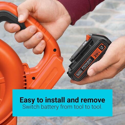 BLACK+DECKER 20V MAX Lithium Battery POWERCONNECT 2.0Ah Cordless Tool Battery Packs, Lightweight Power Tool Battery, Charger Sold Separately (LBXR2020-OPE) in Kuwait
