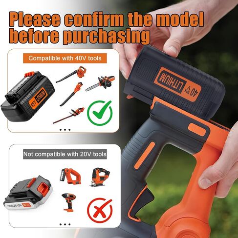 Powilling 40 Volt 3.5Ah Replacement Battery for Black and Decker 40V Battery LBX2040 LBXR36 LBXR2036 LST540 LCS1240 Compatible with 36V/40V MAX Black and Decker Power+ Tools in Saudi Arabia