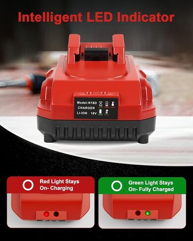 Aoasur 1-Pack 18V 5.0AH Replacement for Milwaukee M-18 Battery and 1 Charger（Red） in Kuwait