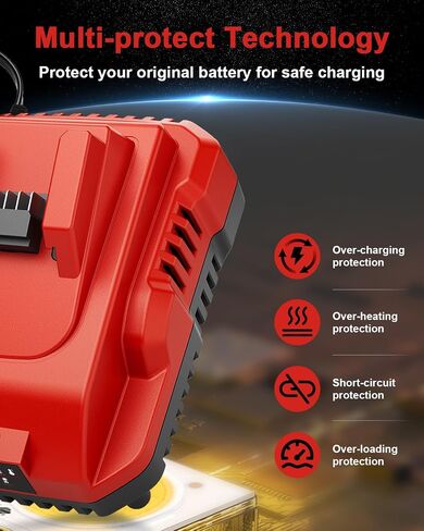 Aoasur 1-Pack 18V 5.0AH Replacement for Milwaukee M-18 Battery and 1 Charger（Red） in Kuwait