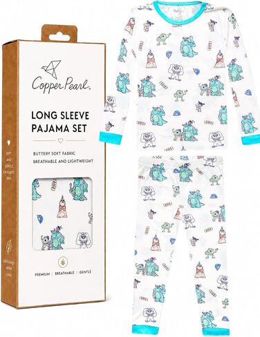Copper Pearl 2 Piece Pajama Sets, Stylish Long Sleeve Pajamas for Babies Toddlers and Kids, 12 Months - 5 Years in Kuwait