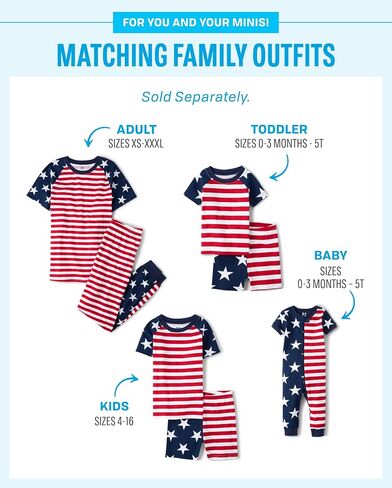 The Children's Place baby-girls And Toddler Snug Fit 100% Cotton Short Sleeve Top and Pants 2 Piece Pajama Set in Kuwait
