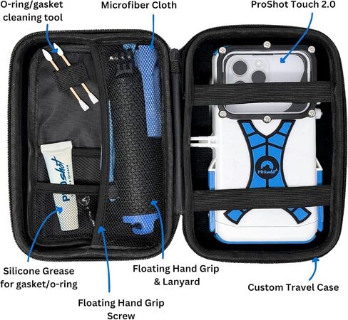 Pro Shot Touch Case 2.0 – Waterproof iPhone Housing, Rated to 50 ft, Compatible with All iPhones, Ideal for Snorkeling, Shallow Diving, and Water Sports. (Fits All iPhones Including 17 Pro & Pro Max) in Kuwait