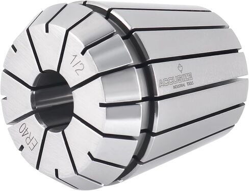 Accusize Industrial Tools 23 Pc Er40 Collet Set, Size from 1/8'' to 1'' in Fitted Strong Box, 0223-0935 | Alloy Spring Steel HRC 44-48, 0.0005 in Runout, 16-Jaw Double-Angle Design, Fitted Aluminum Case in Saudi Arabia