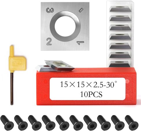 14mm Square Carbide Inserts Cutters for Spiral Helical Cutterhead Planer Knives Woodturning Lathe Tools Replacement Blades, 10pcs 14 x 14 x 2mm in Kuwait