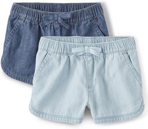 The Children's Place Baby Girls' and Toddler Pull on Chambray Shorts in Kuwait