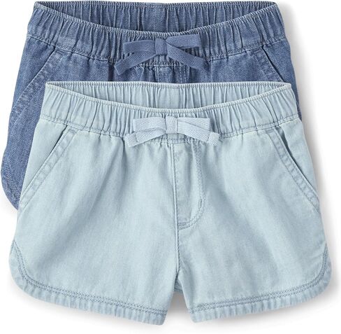 The Children's Place Baby Girls' and Toddler Pull on Chambray Shorts in Kuwait