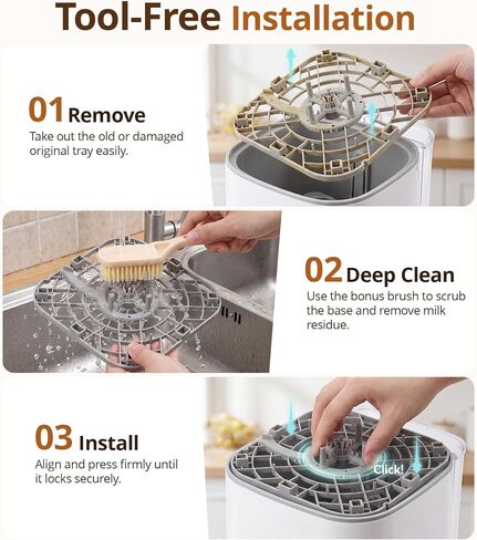 ACOCO Replacement Bottom Tray for Momcozy Bottle Washer, Base Rack Insert Compatible with KleanPal Pro BS03 with Cleaning Brush, BPA-Free Baby Washer Accessories for High-Temperature Wash Cycles in Kuwait