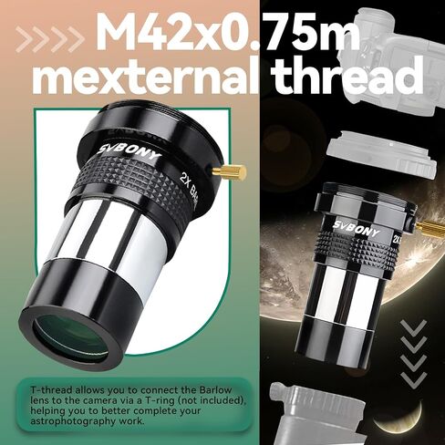 SVBONY SV137 2X Barlow Lens Bundle with 3X Barlow Lens in Kuwait