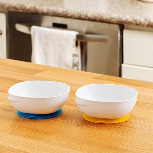 Dr. Brown's No-Slip Strong Suction Bowls for Babies and Toddlers, Baby Led Feeding, 2-Pack, BPA Free, 4m+ in Kuwait