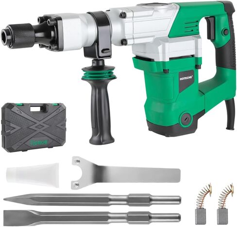 Hoteche 1-1/8-Inch 1050W SDS-Plus Rotary Hammer Drill - 3 Funtions Heavy Duty Demolition Hammer for Concrete Drilling with Drill Bit, Chisel and Carrying Case in Kuwait