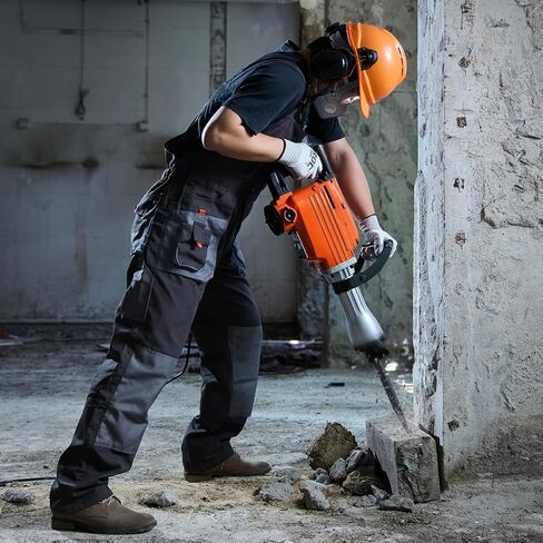 VEVOR Demolition Jack Hammer, MAX 2200W Electric Jackhammer Heavy Duty, 1350 BPM Concrete Breaker 2pcs Chisels Bit Chipping W/Case in Kuwait