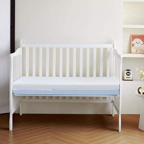 Dual Sided Baby Breathable Crib Mattress, Infant & Toddler Bed Mattress with Premium Foam, Machine Washable Oeko-TEX Standard 100 Certified Cover, Standard Size 52x28x5 Inch in Kuwait