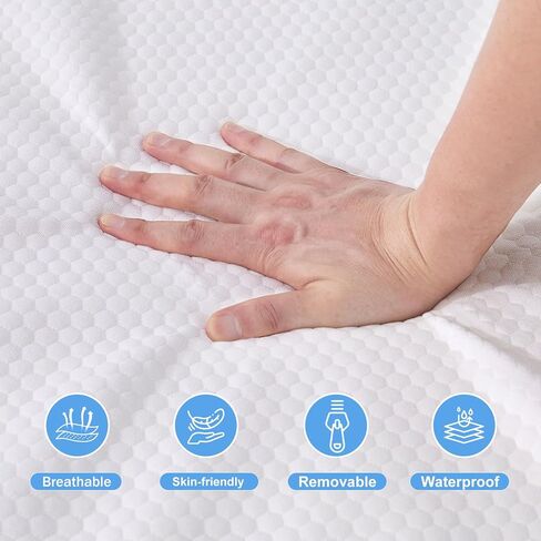 Dual Sided Baby Breathable Crib Mattress, Infant & Toddler Bed Mattress with Premium Foam, Machine Washable Oeko-TEX Standard 100 Certified Cover, Standard Size 52x28x5 Inch in Kuwait