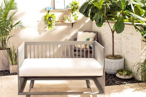 Naturepedic Organic Baby Crib Mattress - 2-Stage Lightweight Infant & Toddler Mattress - Waterproof Bed Mattress for Crib - Non-Toxic for Baby and Toddler Bed - 52" x 28" in Kuwait