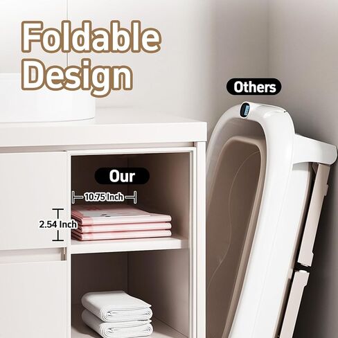Foldable Baby Bath, Collapsible Baby Bathtub 3M-8Y, Portable Travel Baby Bath Tub with Non-Slip Base, Pop Up Folding Newborn Toddler Shower Tub, Space Saving, Pink in Kuwait