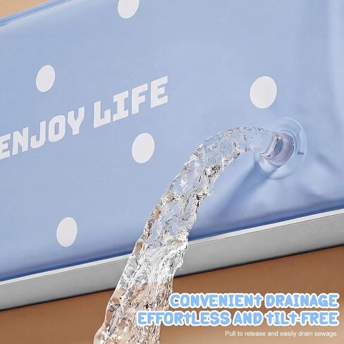 Foldable Baby Bathtub for 0-5 Years, Large and Portable, Dusty Blue | Folds flat in seconds for compact storage; smooth soft-sided interior; wide stable base designed for daily home use in Kuwait