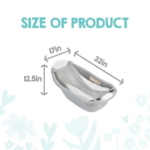 Regalo Baby Basics Infant Bath Tub with Air Mesh Sling, Adjustable Baby Bathtub for Newborn to Toddler, Baby Bath Seat Support, Easy Clean with Drying Hook in Kuwait