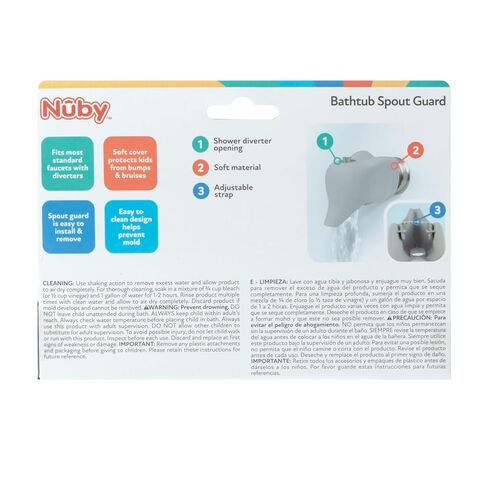 Nuby Safety Bathtub Spout Guard with Top Opening for Diverter– Elephant | Top Opening for Diverter in Kuwait