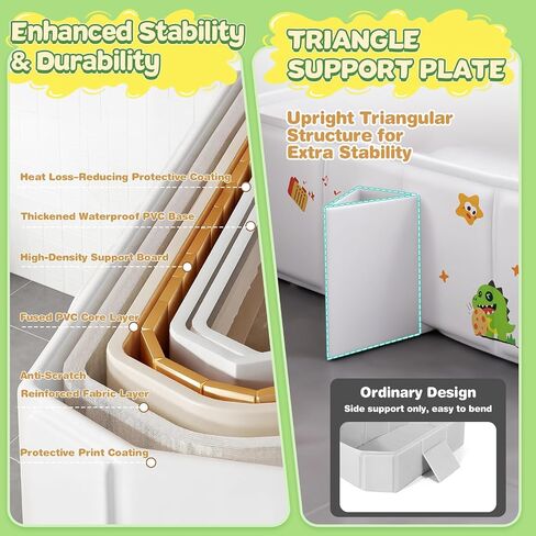 Collapsible Baby Bathtub with Drain Plug, Portable Foldable Toddler Bath Tub for Shower, Space Saving Travel Baby Tub for Infant Toddler Kids in Kuwait