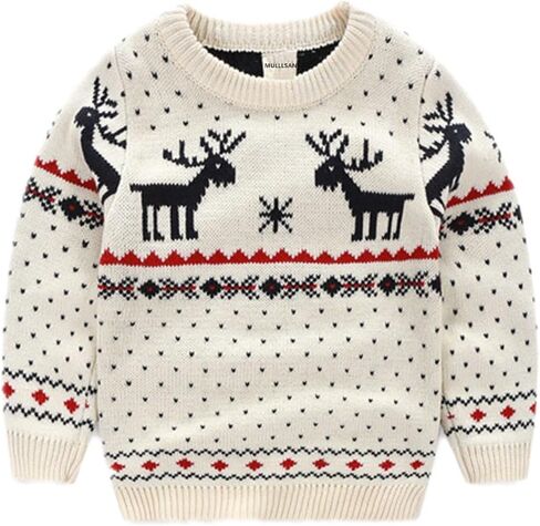 MULLSAN® Children's Fireplace Lovely Sweater For Christmas Best Gift (5T, White) in Kuwait