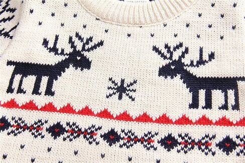 MULLSAN® Children's Fireplace Lovely Sweater For Christmas Best Gift (5T, White) in Kuwait