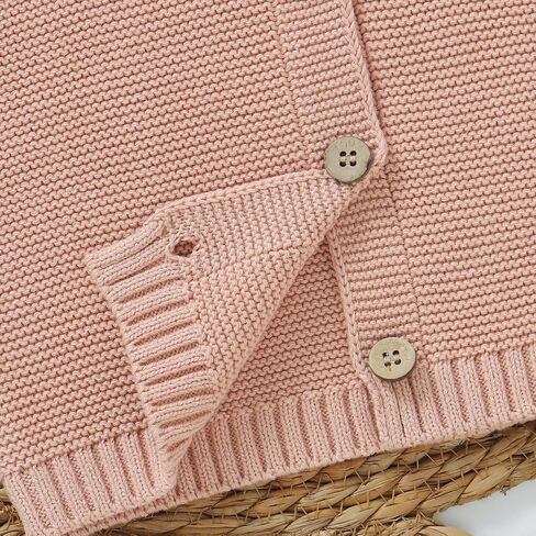 Avibae Baby Organic Cotton Cardigan, Solid Color Simple Baby Sweater for Baby Boys and Girls 3-24 Month in Kuwait