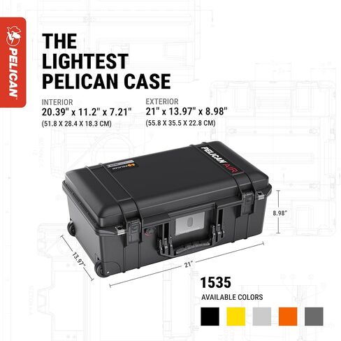 Pelican Air 1535 Case With Trekpack Dividers - Black in Kuwait