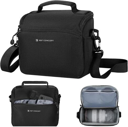K&F CONCEPT Camera Sling Bag Small Crossbody Case | For DSLR/SLR Camera, Cute & Compact, Shoulder Photography Bags, Compatible for Canon/Nikon/Sony, BS09 in Saudi Arabia