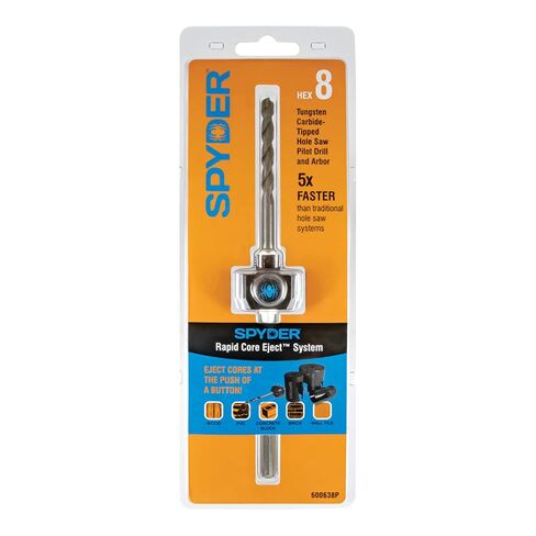 Spyder Hex8 3/8-inch Quick Change Hole Saw Arbor and TCT Pilot Bit Assemby for Cement and Masonry in Kuwait