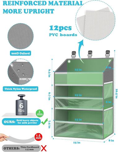 Hanging Diaper Caddy Organizer Crib Organizer–Spacious Baby Girl/Boy Nursery Storage Organizer for Changing Table, Playpen/Wall- Hold 90+ Diaper (Grey) in Kuwait