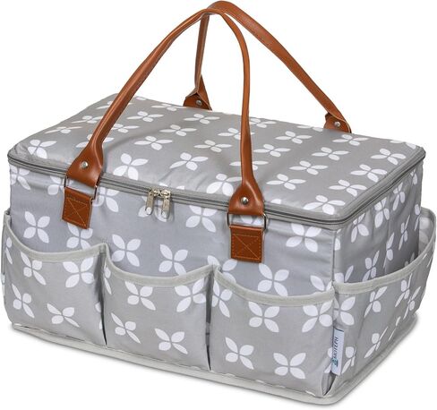 Moteph Extra Large Diaper Caddy, Craft, Toy Organizer with Zip-Top Cover with Waterproof Wet/Dry Bag - Perfect for Baby Shower in Kuwait