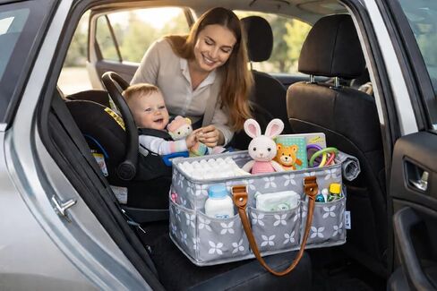 Moteph Extra Large Diaper Caddy, Craft, Toy Organizer with Zip-Top Cover with Waterproof Wet/Dry Bag - Perfect for Baby Shower in Kuwait
