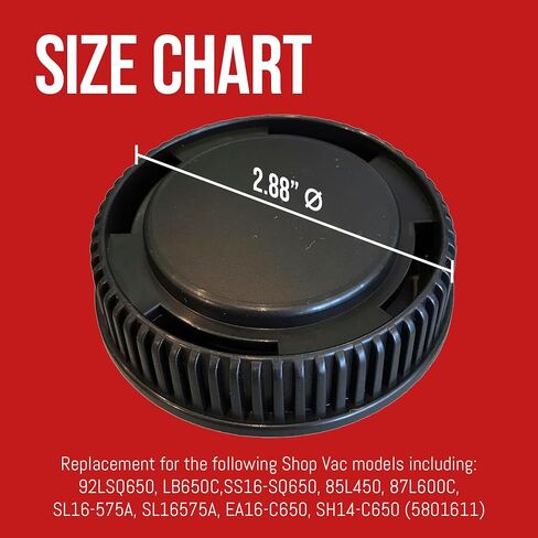 MP Maresh Products Drain Cap Compatible with Shop Vac Wet/Dry Vacuum Cleaner - Replacement Drain Cap for Wet and Dry Vacuum - Durable 2-3/4" Tank Drains Part Number 7446800-1 Pack in Kuwait