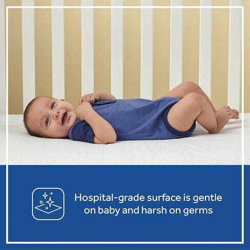 Sealy Baby 2-Stage Dual Firm Crib Mattress, Breathable Infant & Toddler Mattress with Medical-Grade Waterproof Cover, GREENGUARD Gold Certified, Made in USA, 52 x 28 Inches in Kuwait