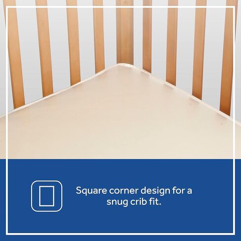 Sealy Baby 2-Stage Dual Firm Crib Mattress, Breathable Infant & Toddler Mattress with Medical-Grade Waterproof Cover, GREENGUARD Gold Certified, Made in USA, 52 x 28 Inches in Kuwait
