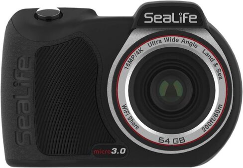 SeaLife Micro 3.0 64GB, 16mp, 4K Underwater Camera for Underwater Photography and Video with Wide Angle Lens; Easy Set-up, Wireless Transfer; Includes case, Wrist Strap in Kuwait