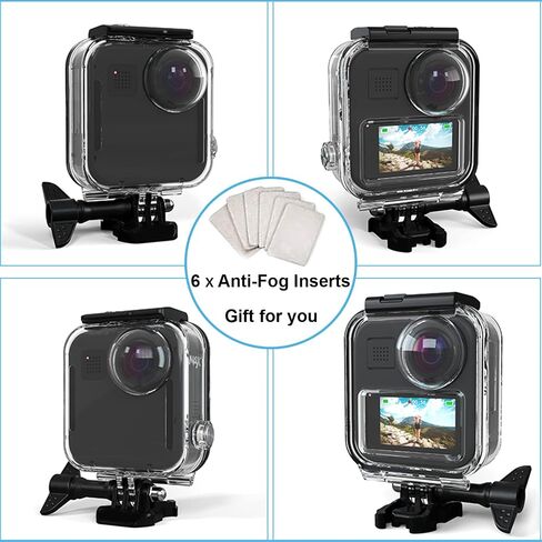 FiTSTILL Waterproof Housing for Go Pro MAX 360 (2019), 40M/131FT Touchscreen Dive Housing Underwater Protective Case with Mount and Accessory Kit (Not for MAX2 & MAX 360 2025) in Kuwait
