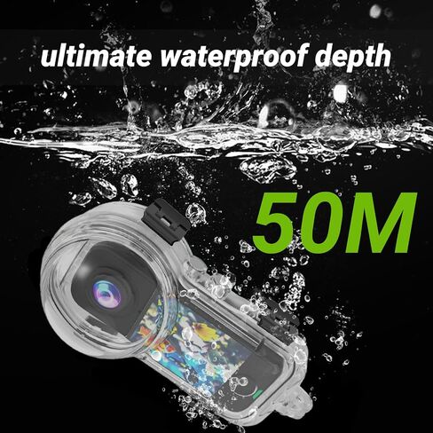 Insta 360 X4 Air Invisible Dive Case, Waterproof Up to 50m (164ft) Splash Prevention Housing, Underwater Dive Protective Shell for Insta360 X4 Air with Bracket Accessories in Kuwait