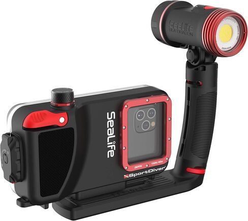SeaLife SportDiver Underwater Smartphone Scuba Housing & Sea Dragon 2500 Lumen Light, Waterproof Photography, Easy Camera Controls, Fits Most Phones in Kuwait