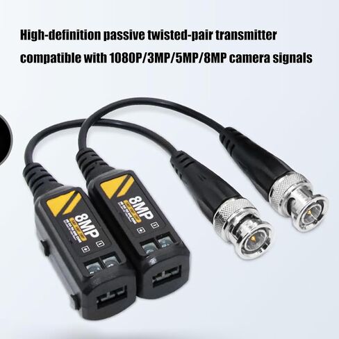 Multiple Format Video Transmitters for AHDs TVIs CVBS Signals Passive Twisted Pair Design Ensures Stable Long Distan in Kuwait