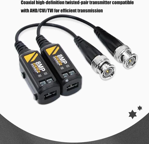 Multiple Format Video Transmitters for AHDs TVIs CVBS Signals Passive Twisted Pair Design Ensures Stable Long Distan in Kuwait