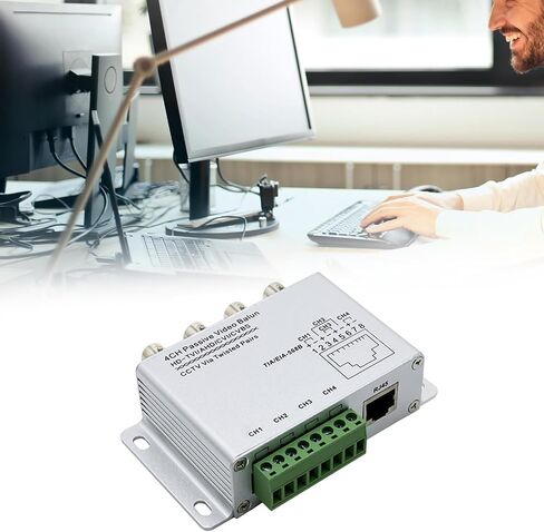 UTP 4 Channel Passive Video Balun BNC to RJ45 Networking Transceiver Adapter CVI for Surveillances Camera Systems Surveillances Video in Kuwait