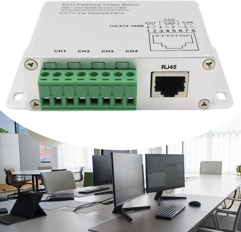 UTP 4 Channel Passive Video Balun BNC to RJ45 Networking Transceiver Adapter CVI for Surveillances Camera Systems Surveillances Video in Kuwait